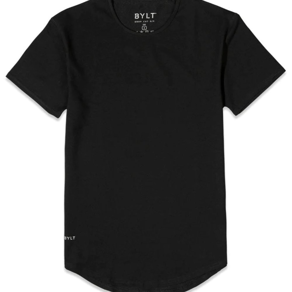 Bylt Basics - drop cut t-shirt - medium - black - lux blend